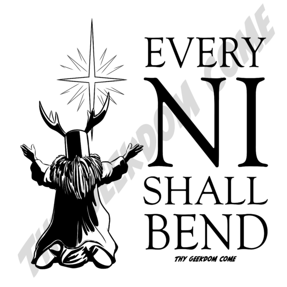 Catholic Sticker: Every Ni Shall Bend